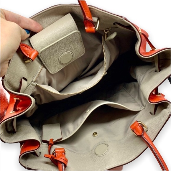 NWOT Coach Refined Pebbled Leather Turnlock Tie Tote - Picture 14 of 14